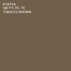 #725F4A - Tobacco Brown Color Image